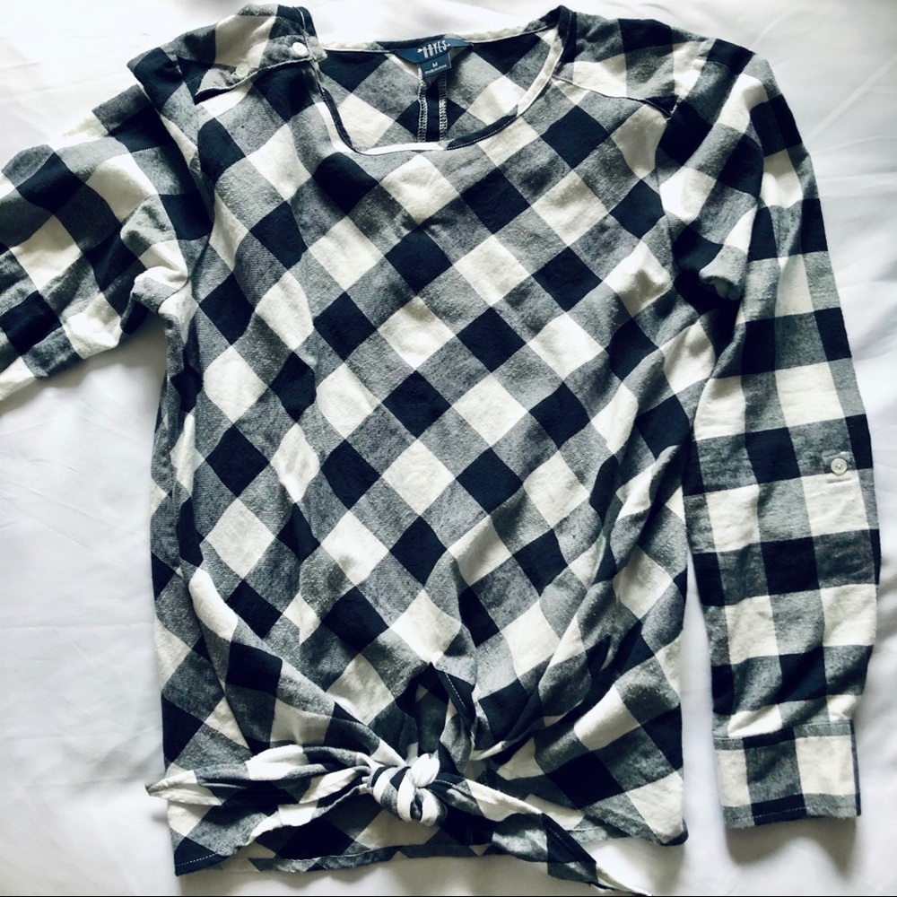 Hayes Lived-In Flannel Top in Checked Pattern